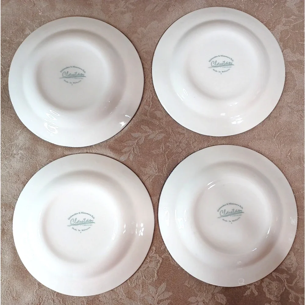 4 Clayton Blue White French English Country Cottage 7 1/2